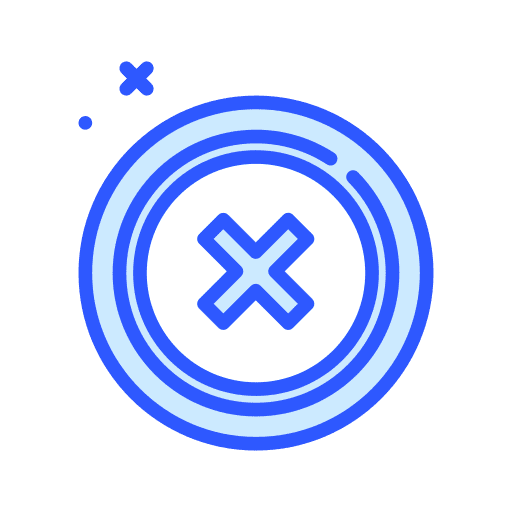 Sign negative cross mark wrong icon
