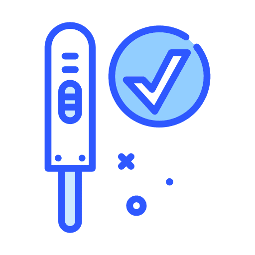 Test confirm pregnancy tick icon Test confirm pregnancy tick icon