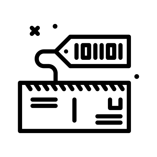 Barcode shipping and delivery barcode register icon