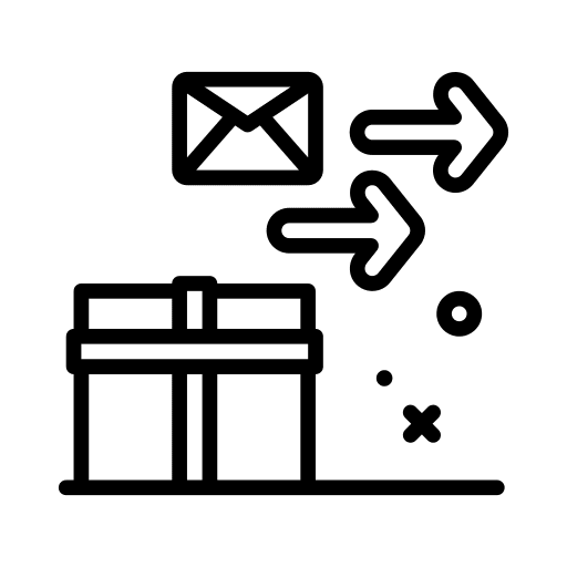 Box delivery shipping and delivery mail icon