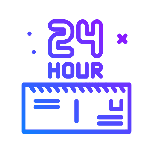 24 hours shipping and delivery envelope 24 hours delivery icon