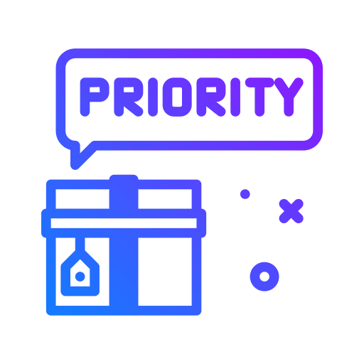 Priority priority deliver packing icon Priority priority deliver packing icon