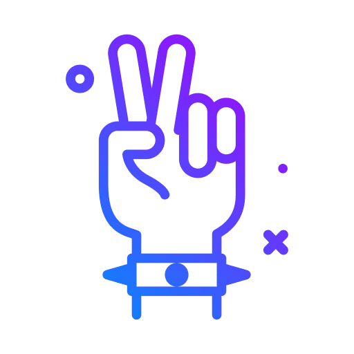 Cool rock and roll fingers cool icon