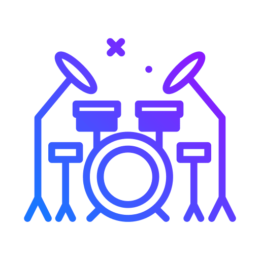 Drum set music percussion instrument drum set icon