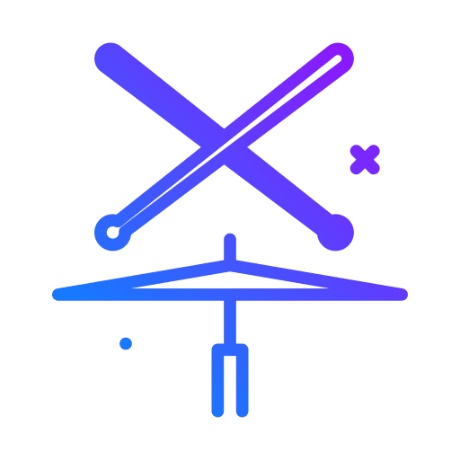 Drumsticks music and multimedia instrument drum icon
