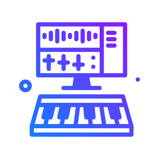Production music and multimedia film software icon