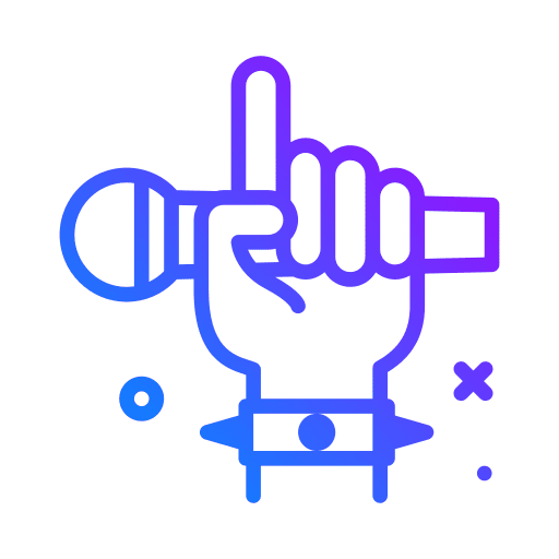 Microphone gestures hand rock icon Microphone gestures hand rock icon