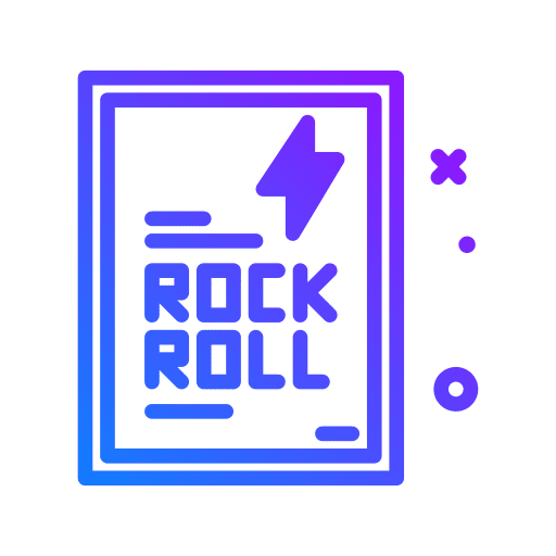 Poster music event rock and roll icon Poster music event rock and roll icon