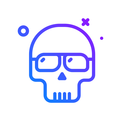 Skull skeleton sunglasses horror icon Skull skeleton sunglasses horror icon