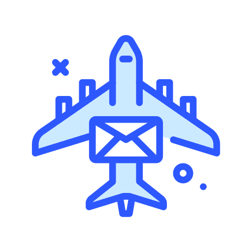 Airplane shipping and delivery mail airplane icon Airplane shipping and delivery mail airplane icon
