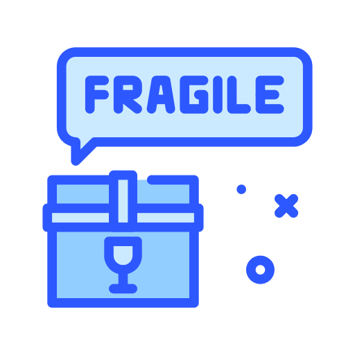 Fragile delivery package packaging icon Fragile delivery package packaging icon