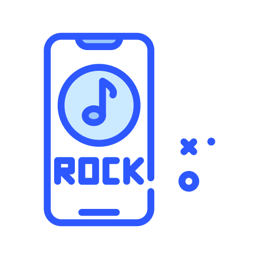 App mobile rock listening icon App mobile rock listening icon