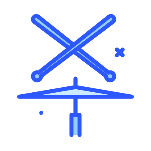 Drumsticks instrument drum music and multimedia icon