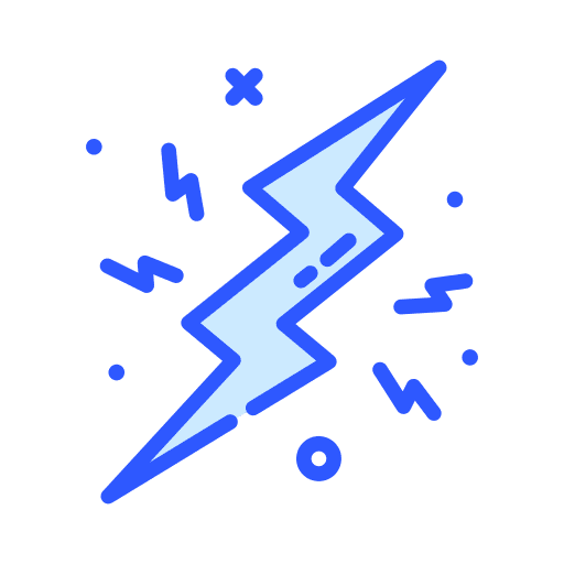 Thunder rock n roll storm electricity icon