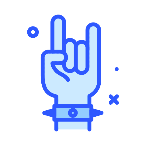 Rock hands and gestures rock horn icon Rock hands and gestures rock horn icon