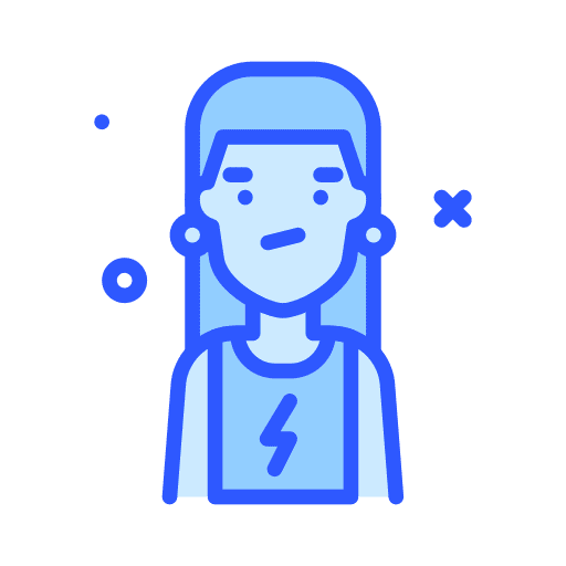 Rocking woman profile user icon Rocking woman profile user icon