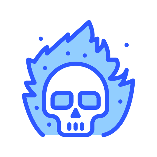 Skull fire flame enemy icon Skull fire flame enemy icon