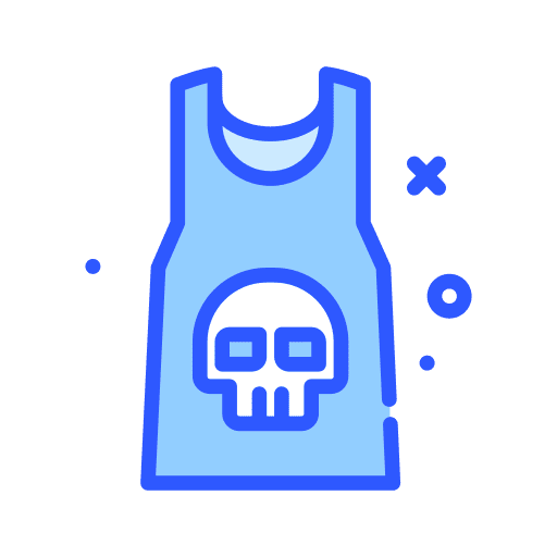 Undershirt clothes skull undershirt icon Undershirt clothes skull undershirt icon