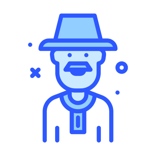 Man avatar user hat icon Man avatar user hat icon