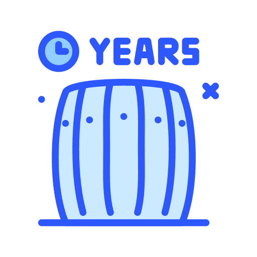 Aging wine food and restaurant time icon Aging wine food and restaurant time icon