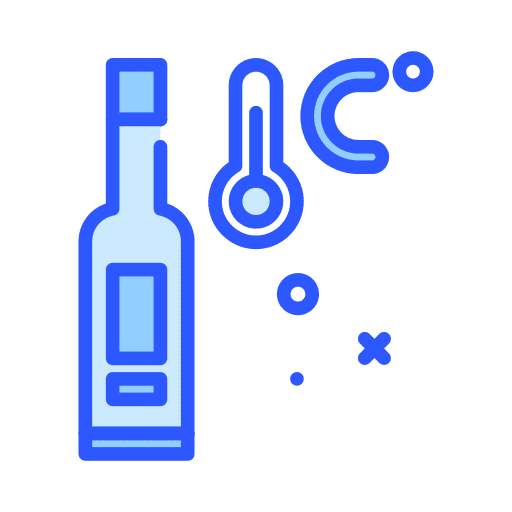 Temperature wine bottle alcohol temperature icon