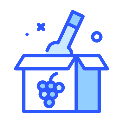 Wine box grapes wine box food and restaurant icon