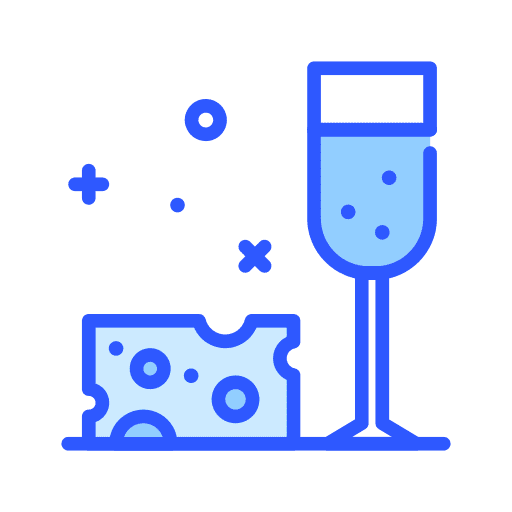 Cheese wine glass taste meal icon Cheese wine glass taste meal icon