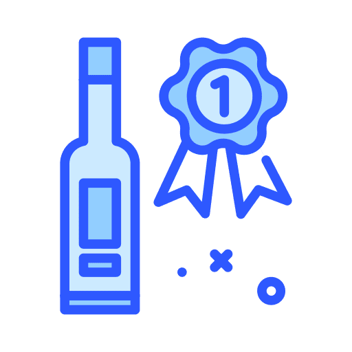 Wine first place wine rate icon Wine first place wine rate icon