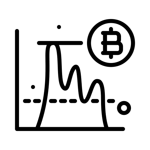 Stats cryptocurrency business and finance coin icon