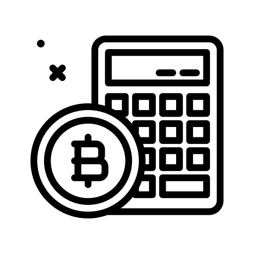 Calculator bitcoin calculator accounting icon
