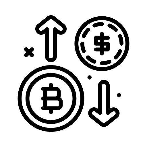 Exchange business and finance currency bitcoin icon
