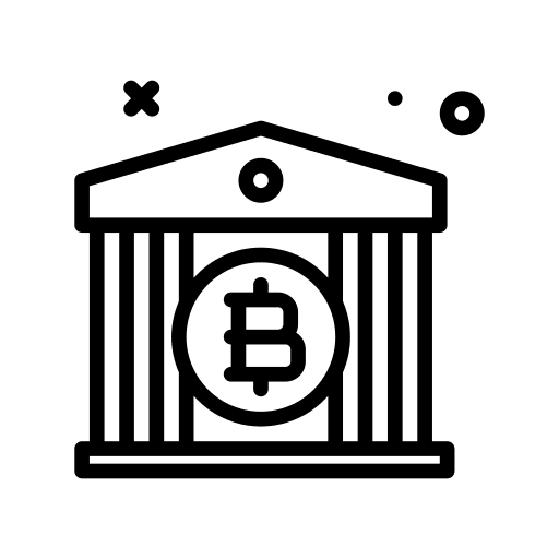 Bank digital currency building business and finance icon