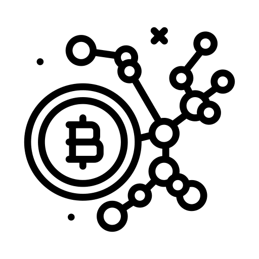 Network tech digital money network icon
