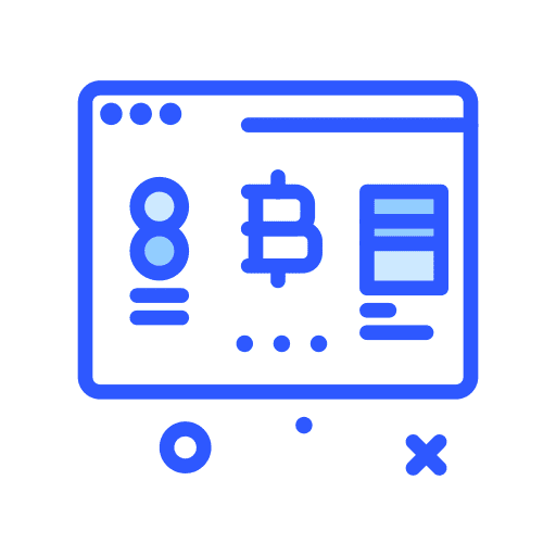 Browser stats value bitcoin icon