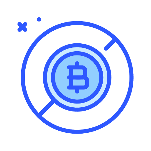 Coin bitcoin signaling not allowed icon