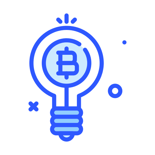Light bulb money light bulb cryptocurrency icon