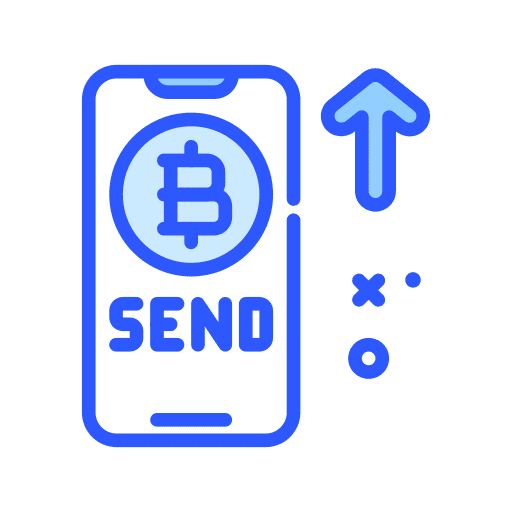 Send business and finance send cryptocurrency icon