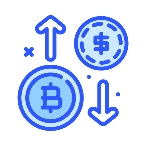 Exchange money exchange cryptocurrency icon
