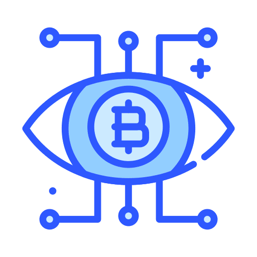 Eye bitcoin cryptocurrency eye icon