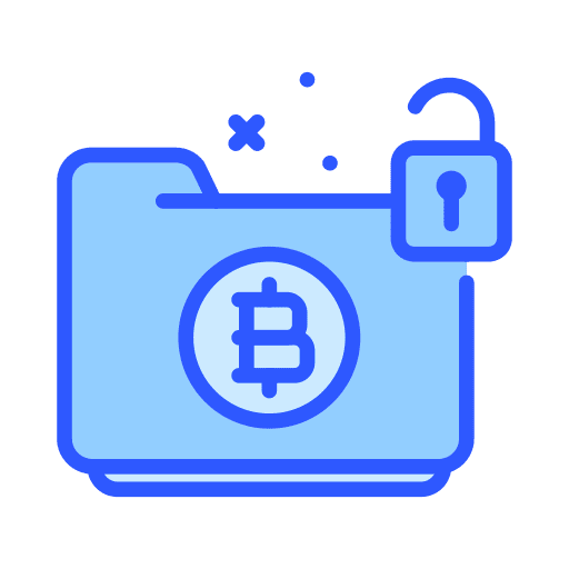 Folder storage unlock money icon