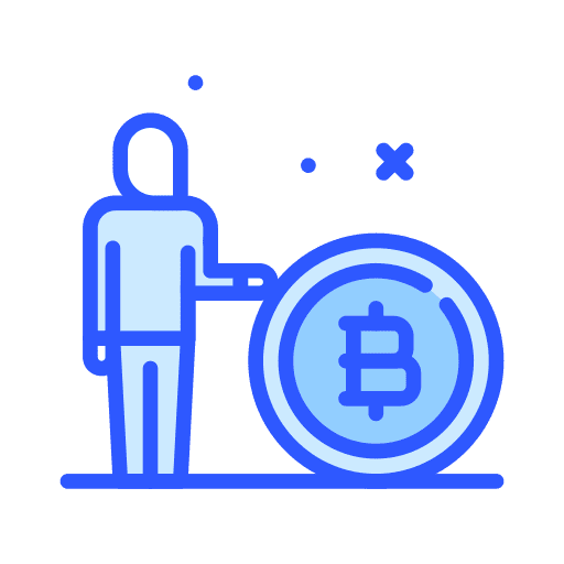 Bitcoin business and finance cryptocurrency coin icon