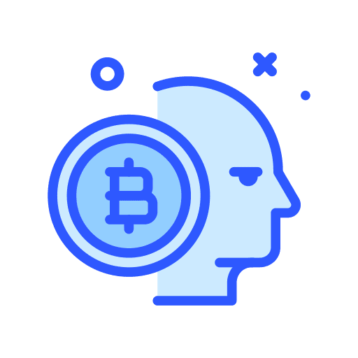Mind money user coin icon