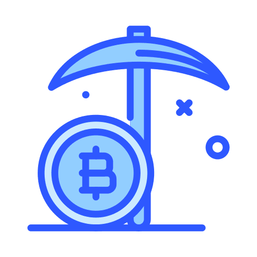 Mine business and finance cryptocurrency digital currency icon