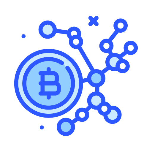 Network cryptocurrency digital money coin icon