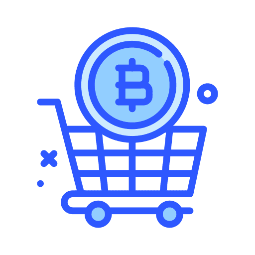 Bitcoin payment method commerce and shopping buy icon