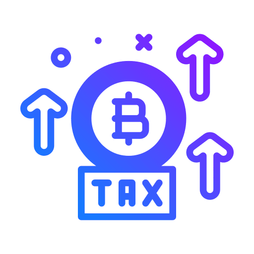 Taxes cryptocurrency business and finance taxes icon