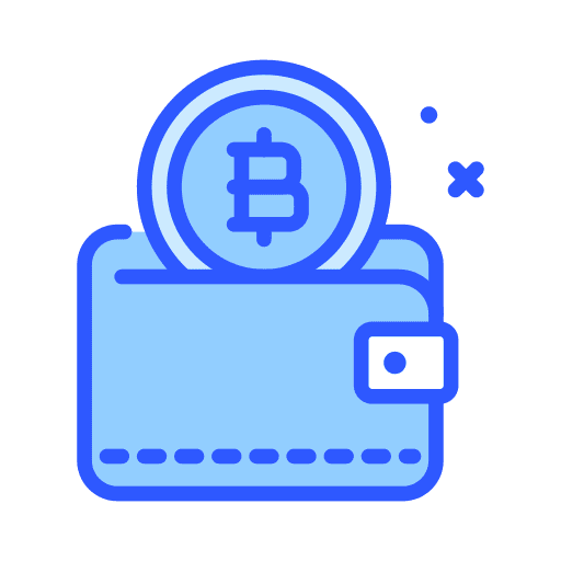 Wallet bitcoin cryptocurrency wallet icon
