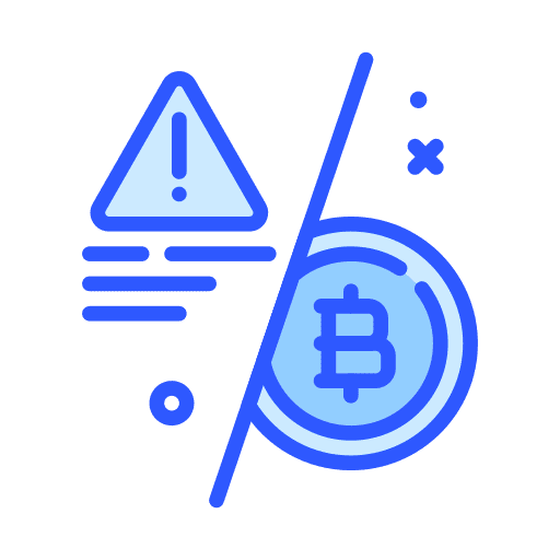 Warning money signaling notification icon