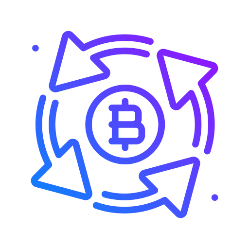 Arrows value cryptocurrency bitcoin icon