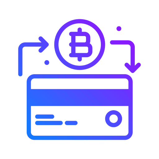 Bitcoin credit card money coin icon